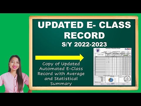 E-CLASS RECORD UPDATED with Quarterly Assessment (SY 2022-2023)