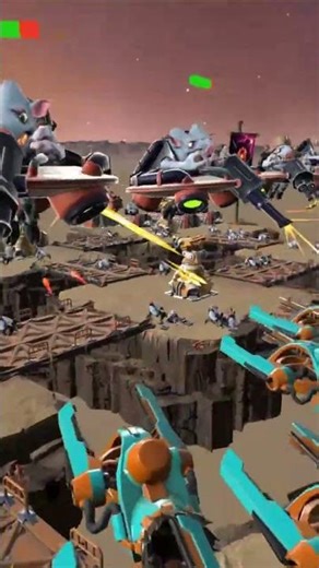 Sci-Fi Artillery: Robots and Tanks Exchange Fire