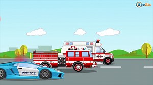 The Ambulance - Emergency Vehicles Cartoon - Video for children - Cartoons for kids Part 4