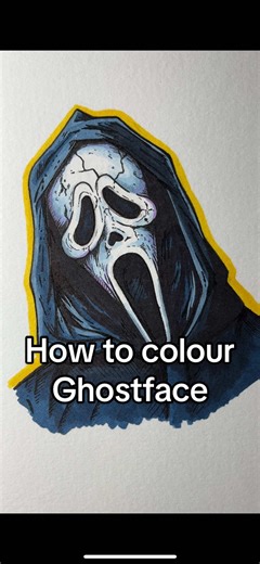 Cómo colorear a Ghostface: Tutorial de dibujo