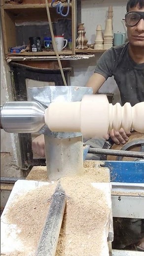 From Raw Block to Perfect Leg — Viral CNC Woodturning Transformation!