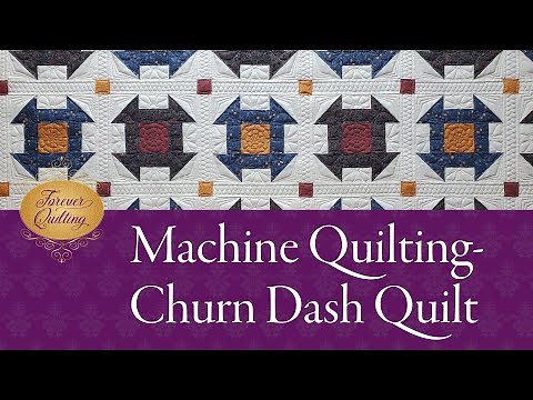 How to machine quilt a Churn Dash quilt