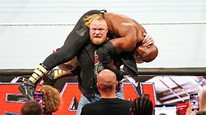 Brock Lesnar and Bobby Lashley wasted no time in trying to tear each other apart on Monday Night WWE Raw after The Almighty called out The Beast to open the show. | WWE on FOX