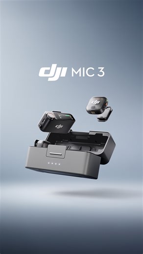 Découvrez DJI Mic 3 — Le microphone sans fil compact avancé. Doté d’un système de connexion révolutionnaire 4TX 8RX, DJI Mic 3 prend en charge la sortie à quatre canaux et l’enregistrement interne double fichier en 32 bits flottants. Grâce à son contrôle de gain adaptatif qui équilibre intelligemment le volume, à son système anti-interférences à double bande avancé et à sa transmission audio sans perte de qualité, chaque mot est capturé avec une clarté impeccable. La synchronisation timecode int