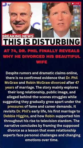 At 74, Dr Phil FINALLY Reveals Why He Divorced His Beautiful Wife