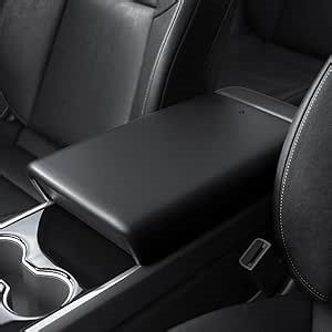 Spigen Center Console Armrest Cover for Tesla Model Y (2020-2024) & Model 3 (2017-2023) [Not Compatible with Model Y Juniper 2025/26 & Model 3 Highland 2024/25] - Black