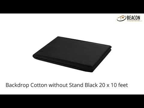 Backdrop Cotton without Stand Black 20 X 10 feet