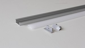 System Recessed Aluminium Holder Diffuser Mounting Extrusion Strip Light LED Channel Black