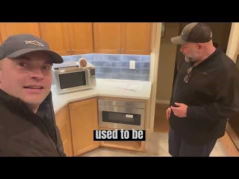 We installed this slide out drawer microwave because it does THIS!