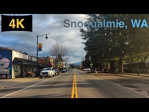 Downtown Snoqualmie, WA Driving Tour in Winter 2023.