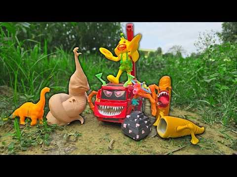 Upgrade McQueen Spider Legs Fire Truck & Hunting Steal A Brainrot's Monster | Thunder Car Toy