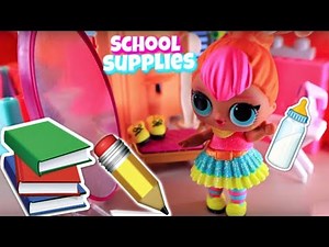 Cookie Swirl C Diy Back to School Supplies + Lol Surprise Barbie Dolls Crafts Video