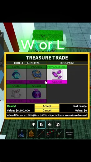NOT BAD TRADE . ROBLOX BLOX FRUIT.