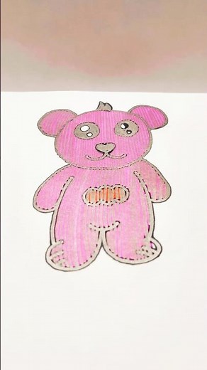 How to draw a cute easy Bear step by step #art #shorts