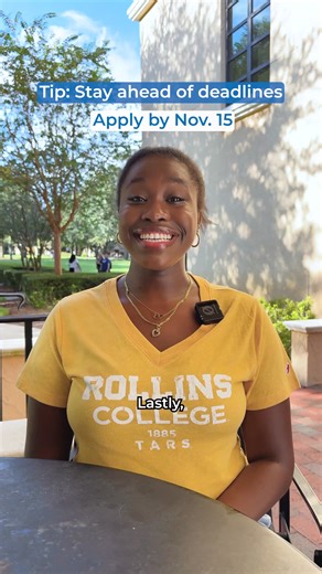 Application deadline approaching: Nov. 15 | Rollins College