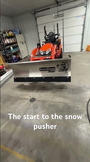 Fab to fit of snow pusher 60” #snowdog #metalworking #kubota