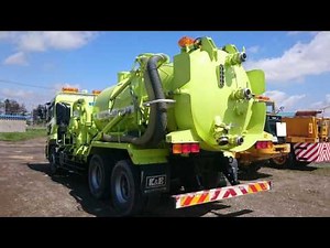 はたらく車!!Danger･超強力吸引車!!大型バキューム車登場!!