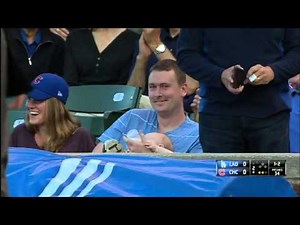 Man Catches Baseball While Holding Baby