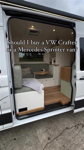The Sandy camper van design shines in a Sprinter, offering reliability, spaciousness, and extra comfort for taller travelers thanks to its wide rear alcoves. 🤔💭 Which would you pick for your next build: Crafter or Sprinter? 📲 Follow us for more content! @vanlifepedia Credit: @jorvikvanconversions #campervanculture #camperlifestyle #campertrailer #vanlifeexplorer #campeveryday #camperliving #camperconversions #vantastic #vanconversions #camperlove