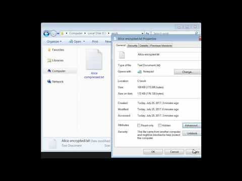 How to Encrypt or Compress a File on a Windows System
