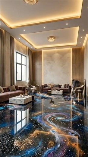 THIS FLOOR IS AMAZING !😳Celestial Galaxy Floor Cosmic Fantasy Floor #epoxy #epoxyfloor #epoxyresin