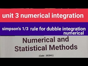 simpson's 1/3 rule for dubble integration || simpson's rule
