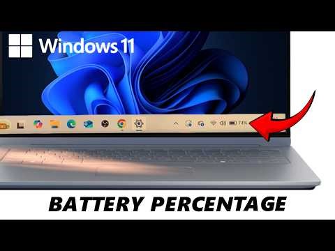 How To Show / Hide Battery Percentage In Taskbar On Windows 11 Laptop