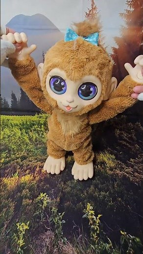 playful monkey #furreal #cute #interactive #youtubeshorts