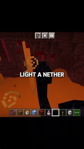 How To Light Up Nether Portal #minecraft #shorts
