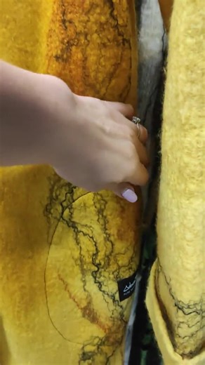 Yellow Felted Wool Coat: Long Belted Merino Overcoat - Etsy