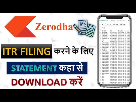 How To Download profit & Loss Statement For Income Tax Filing In Zerodha Kite !