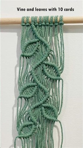 Macramé Leaf Vine Tutorial 🌿 | Easy 10-Cord Wall Hanging DIY #shorts #macrame #knot #diy