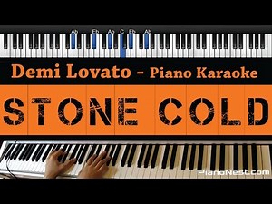 Demi Lovato - Stone Cold - Piano Karaoke / Sing Along / Cover with Lyrics