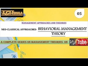 - Neo classical approaches- Behavioral management theory