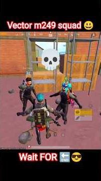 Vector Full M249 SQUAD 😃 Hard attack 😎 Cemper 😃#shortsfeed #shortvideo #shorts #bgmi #funny