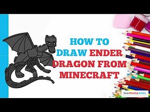 How to Draw Ender Dragon from Minecraft in a Few Easy Steps: Drawing Tutorial for Beginner Artists