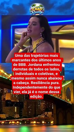 Jordana se consagra como a protagonista resiliente da edição