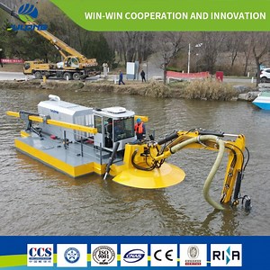 [Hot Item] Automatic Multipurpose Amphibious Dredger with Cutter Pump Clamshell Bucket Weed Rakes