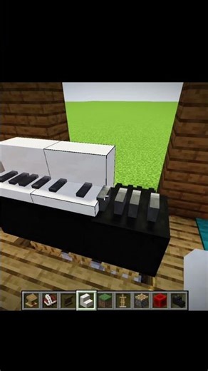 This Piano Looks TOO Real in Minecraft… | Cool builds in Minecraft | #shorts #minecraft