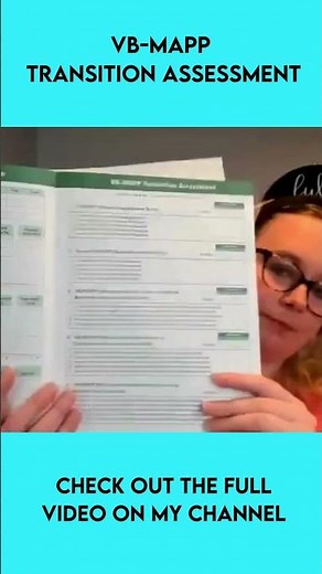 VB-MAPP Transition Assessment #shorts | Full SPED Ahead