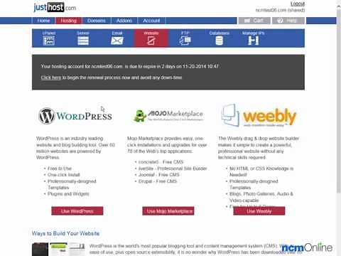 How to install WordPress on Just Host web hosting