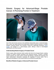 Robotic Surgery for Advanced-Stage Prostate Cancer_ A Promising Frontier in Treatment - SlideServe