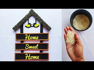 How to Make Wall Hanging using Cardboard - DIY Cardboard Craft - HOME SWEET HOME - DIY Craft Hanging