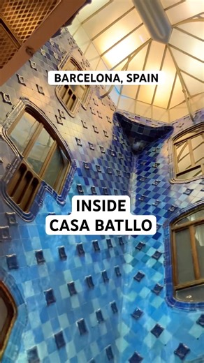 Inside Casa Batllo The Lightwell - Barcelona Spain - Antoni Gaudi #casabatllo
