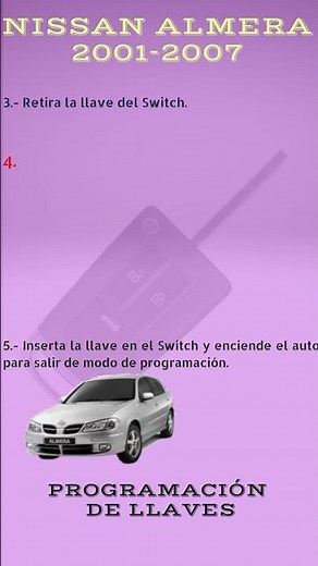 19# Nissan Almera 2001-2007 Manual Key Programming #electromechanical