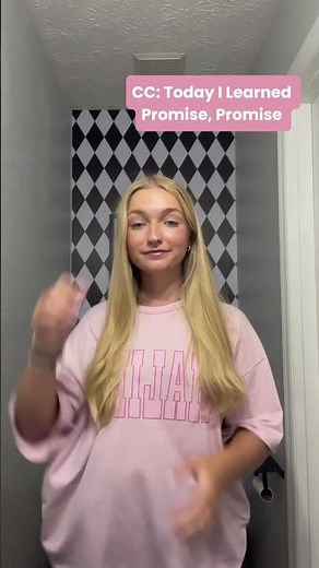 Promise in ASL (Not a Teacher) #americansignlanguage #asl #signoftheday #language #promise