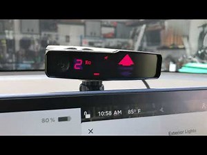 Tesla Model Y valentine 1 radar detector mount and install