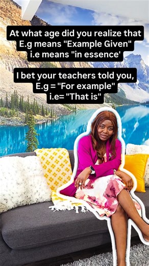 At what age did you realize that E.g means "Example Given" i.e means "in essence' I bet your teachers told you, E.g = "For example" i.e= "That is" . . #abyshomekitchen #funnyreels #relatablereels #tgif | Abyshomekitchen