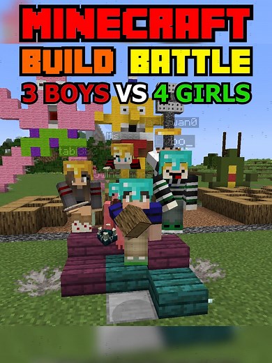 Minecraft Build Battle: Boys vs Girls Kingdom Challenge