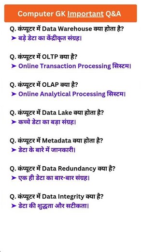 Computer GK Important Questions ssc, Railway, Police Exams